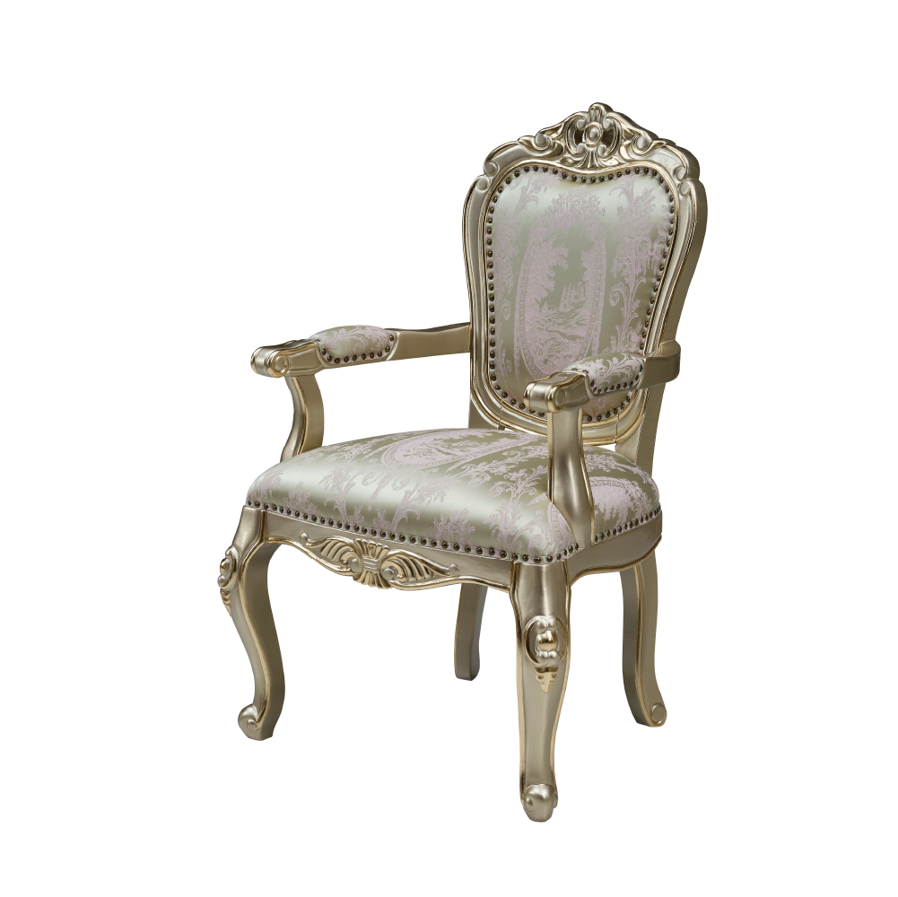 Champagne Gold C-105a Armrest Dining Chair - Image 3